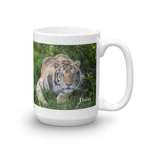Tigress Daisy Glossy White Mug