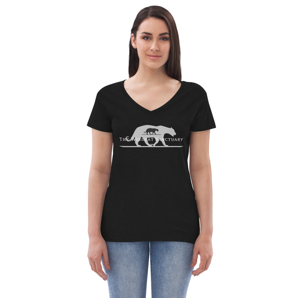 The Wildcat Sanctuary Logo Women’s V-Neck T-Shirt